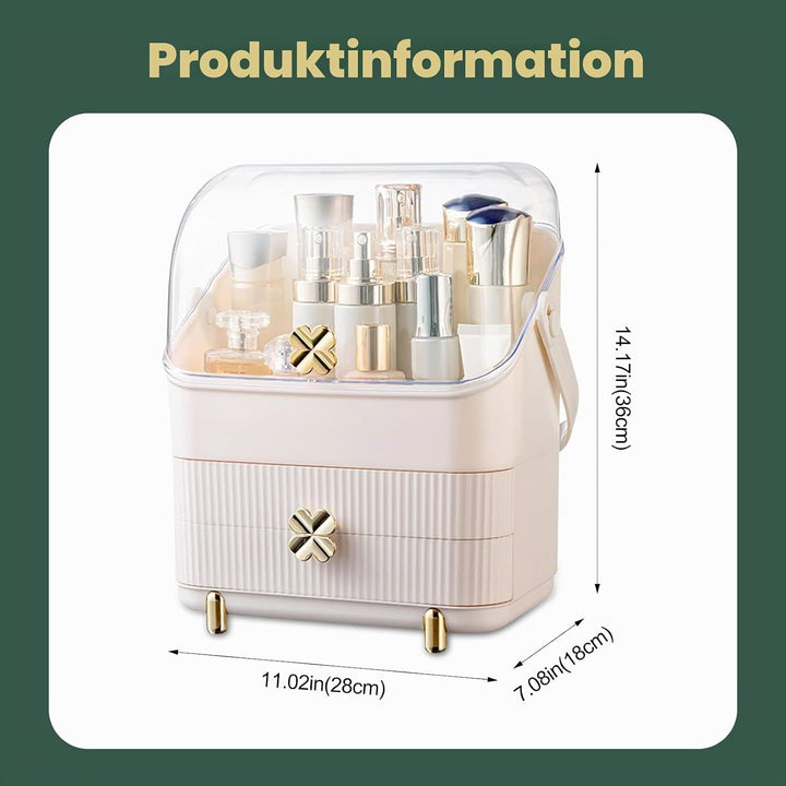 Galatée Tragbare Make Up Organizer Kosmetikbox Kosmetische Aufbewahrungs Box Mit Staubdichtem Deckel