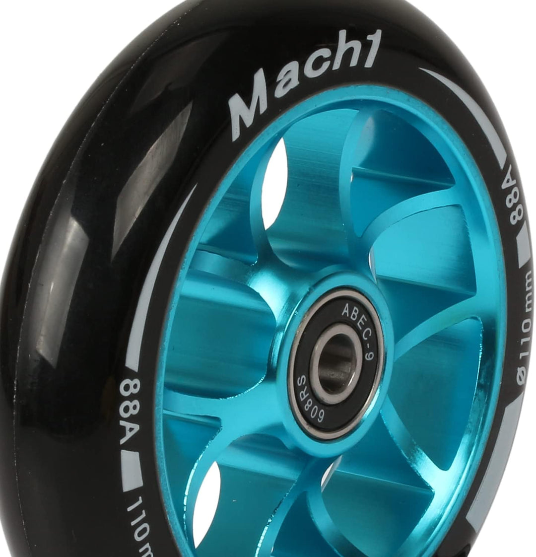 2 Stück 110x24mm Mach1 Stuntscooter Alu aluminium Rollen-Set inklusive Kugellager + Spacer - Cityrol