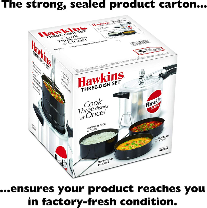 HAWKINS ADS65 Schnellkochtopf Set, Harteloxiert, grau