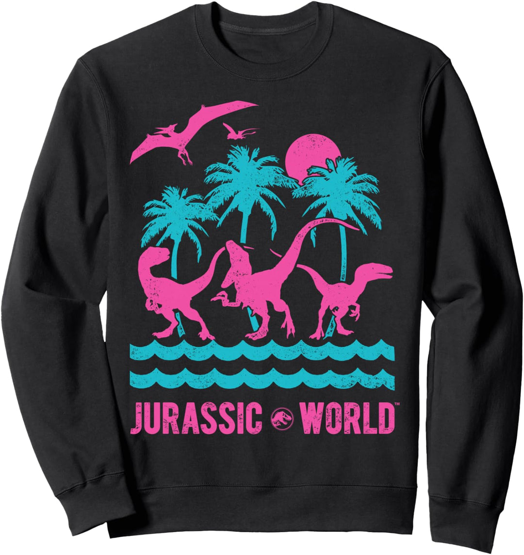 Jurassic World Two Dinosaur Beach Retro Sweatshirt
