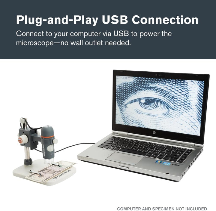 Celestron 44308 5 MP Handheld-Digitalmikroskop Pro Einzeln, Einzeln