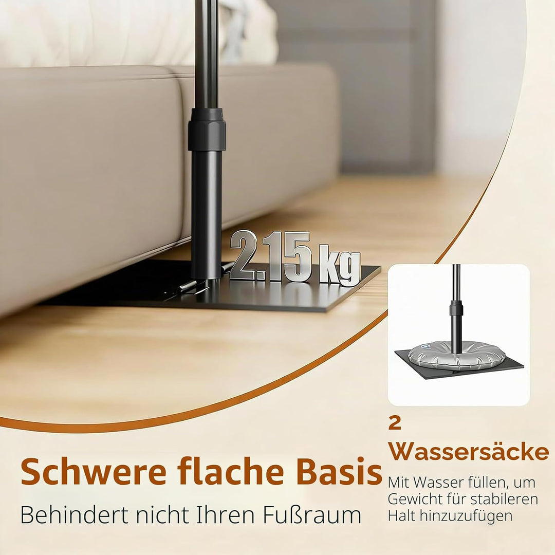 EMART Foto Hintergrund Ständer mit Stahlsockel, 2,6m x 3m Verstellbarer Hintergrundsystem, Hintergru