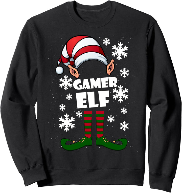 Gamer Elf - Partnerlook Elfen Weihnachten Ugly Christmas Sweatshirt