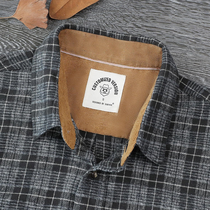 Dubinik® Flanellhemd Herren Button Down Kariert Baumwollhemd Freizeithemd Hemd Herren Langarm mit Zw