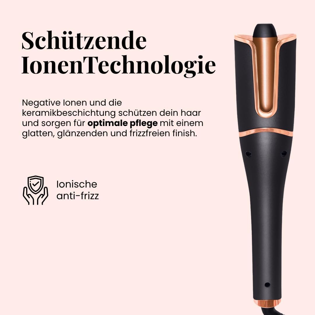 Automatischer Lockenstab 5-in-1, Keramisch Ionisch, 2 Lockenrichtungen, 6 Temperaturstufen, Alle Haa