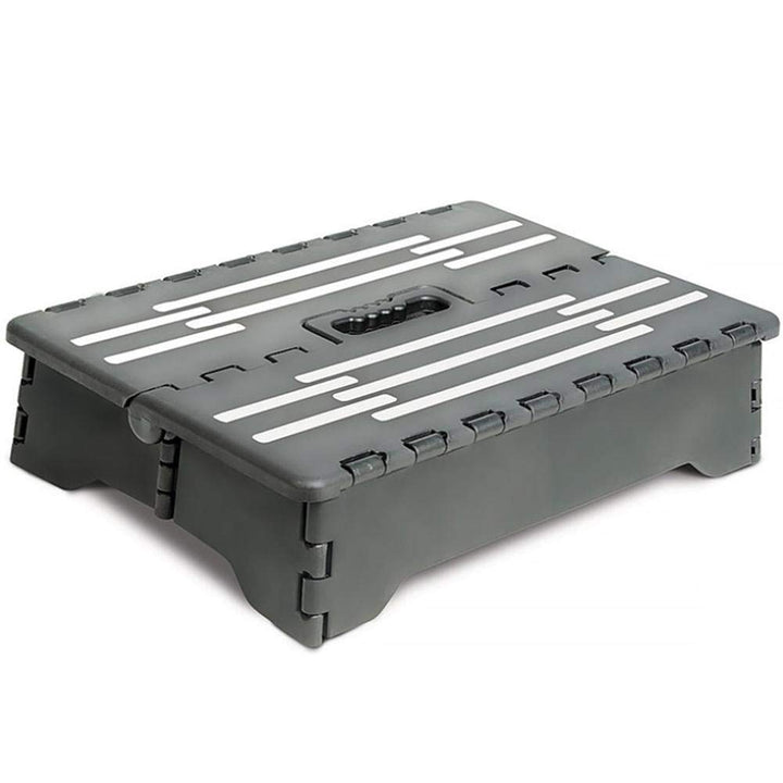 luckything Tritt Trittstufe Klapphocker Faltbar Schema Fussbank Klapptritt, Rutschfestes Halbtrittbr