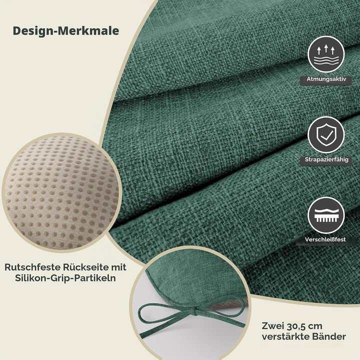 AddGrace 6er Set Sitzkissen 40 x 40 x 10cm Weiche Stuhlkissen mit Hochwertiger Polsterung für Innenb