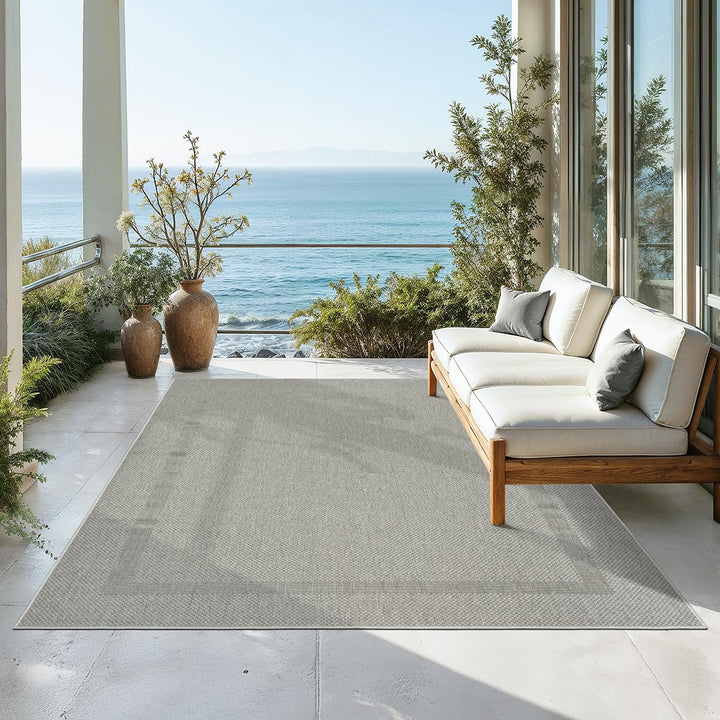 Mia´s Teppiche Malaga In- &amp; Outdoor Teppich Flachgewebe, Modisches Design, Schicke Farben, für Balko