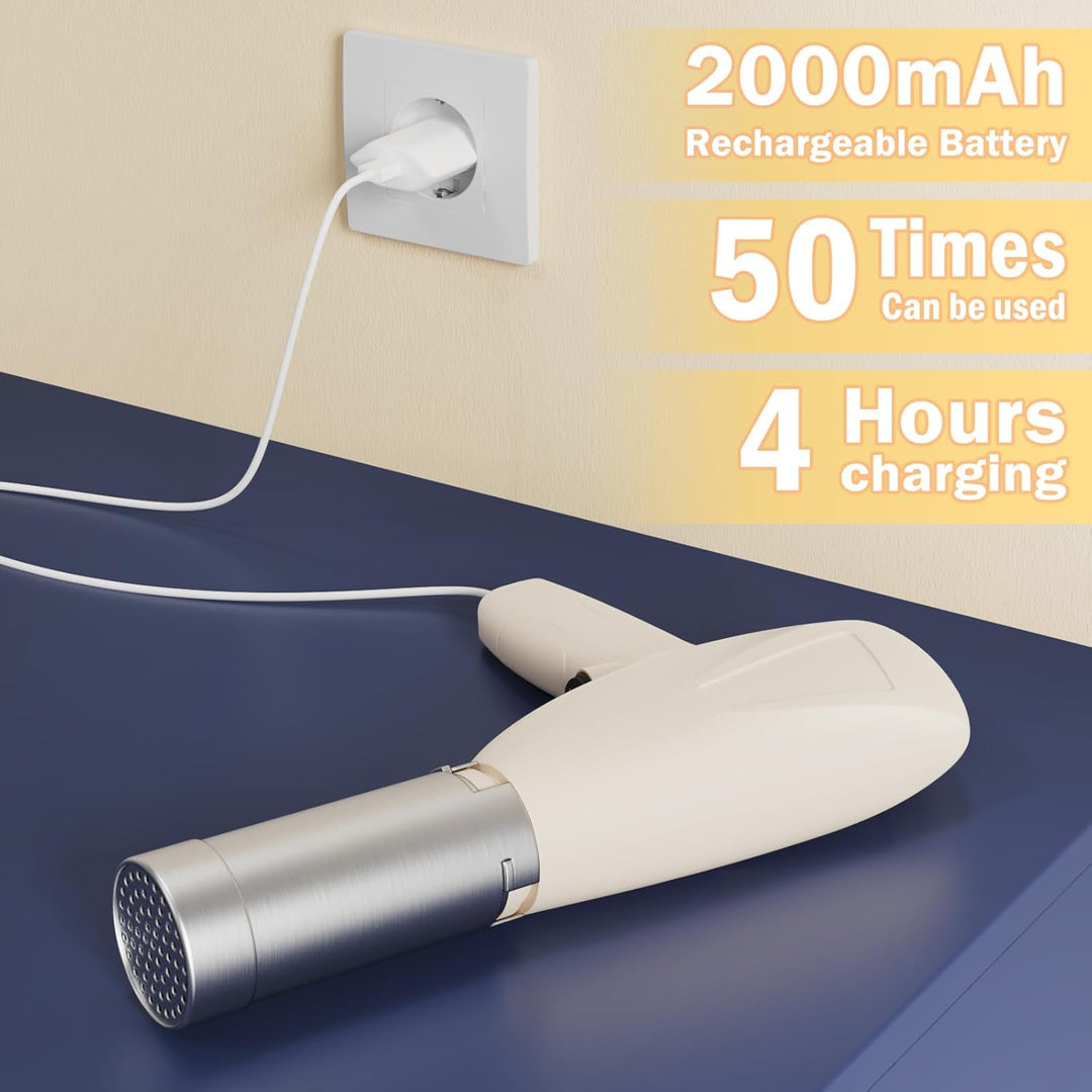 QHENS Hand Nudelmaschine Elektrische 1500mAh Akku, Tragbare Weiss nudelmaschine Elektrisch mit 5 Mod
