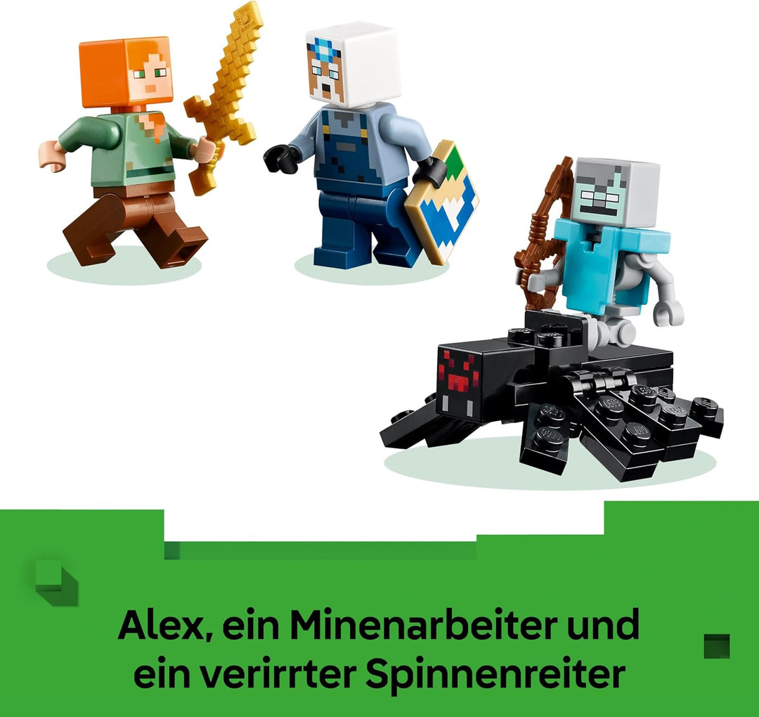LEGO Minecraft Die Spitzhackenmine - Interaktives Spielzeug für Kinder - Alex, Minenarbeiter und Str