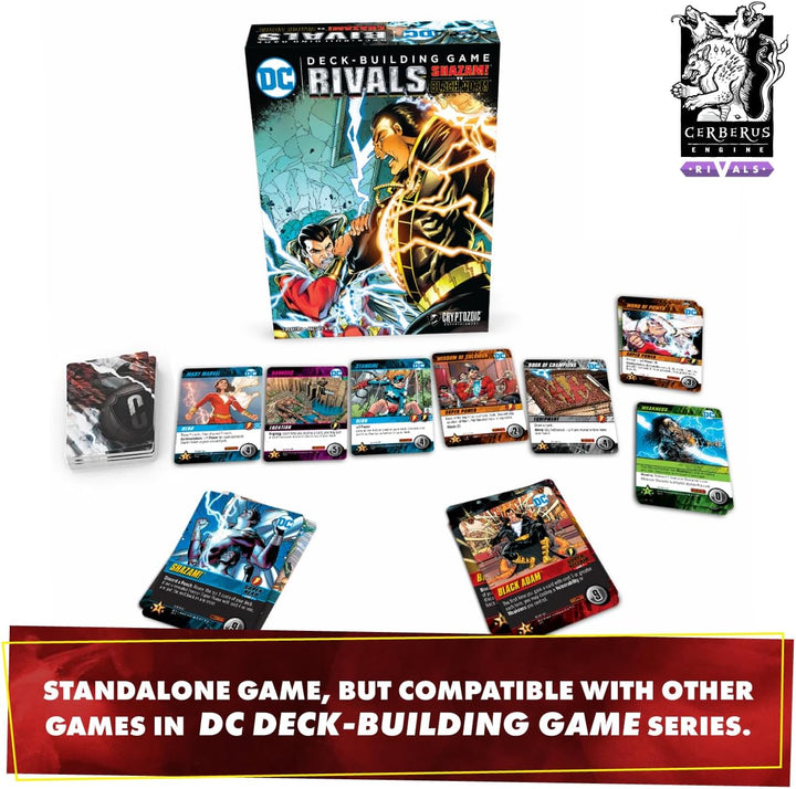 Cryptozoic DC Deck-Building Game: Rivals – Shazam! vs. Black Adam | 2-Player Strategy Card Game | St