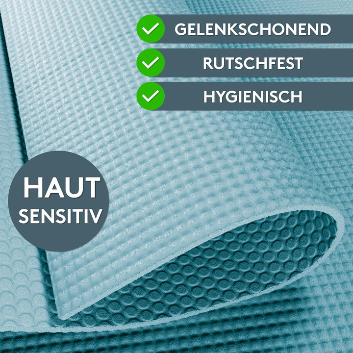 LILENO SPORTS Yoga Matte (180x60cm) inkl. Tragegurt - Sport und Yogamatte extra rutschfest in 4 mm D