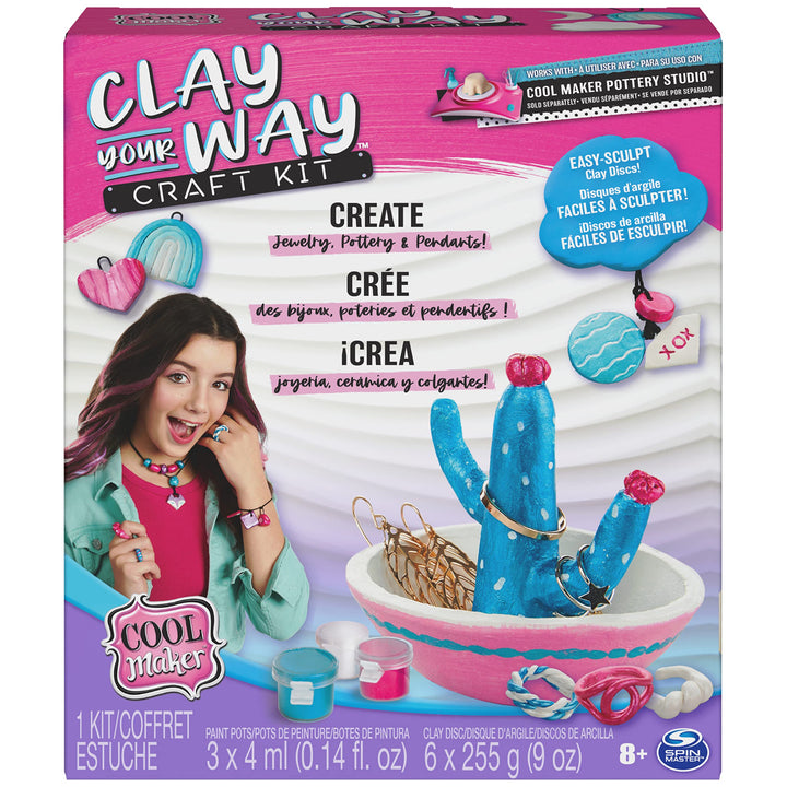 Cool MAKER Clay Your Way Töpferset - Schmuck und Accessoires aus lufttrocknendem Ton gestalten, ab 8