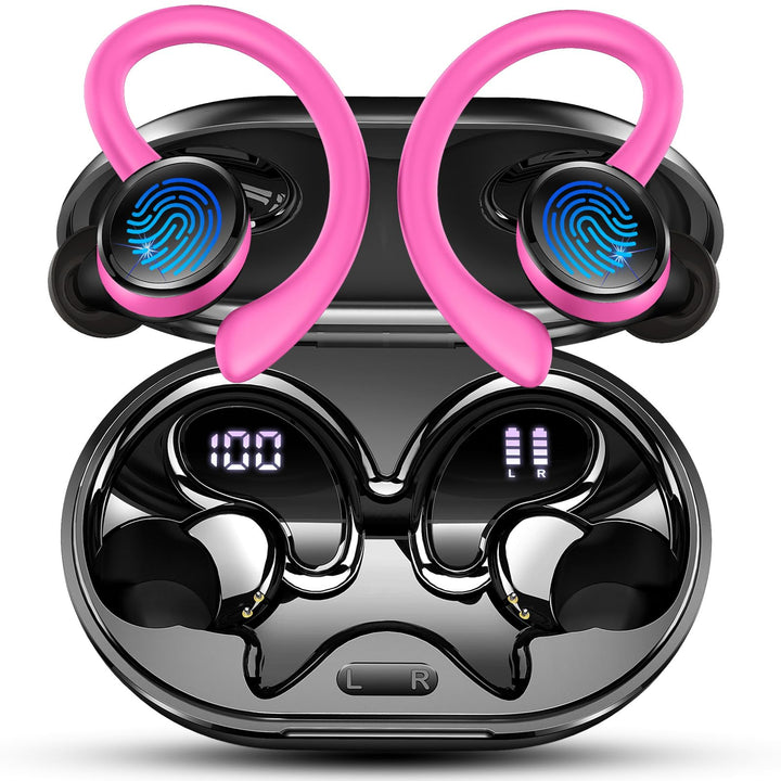 Bluetooth Kopfhörer, Kopfhörer Kabellos Bluetooth 5.4 Sport tiefer Bass, IP7 Wasserdicht Ohrhörer LE