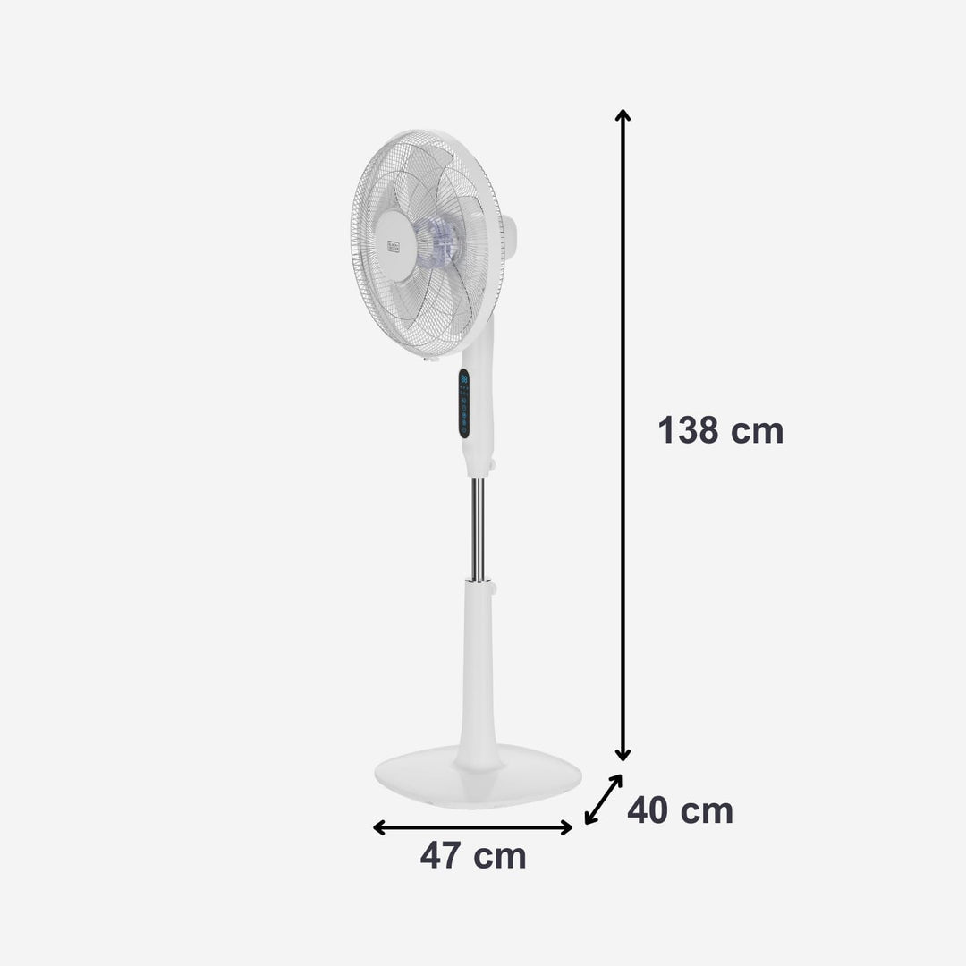 BLACK+DECKER – Standventilator 30 W | 24 Geschwindigkeitsstufen | Modi: Normal, Natürlich und Nacht