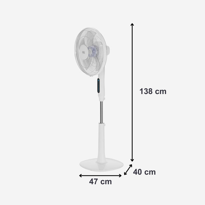 BLACK+DECKER – Standventilator 30 W | 24 Geschwindigkeitsstufen | Modi: Normal, Natürlich und Nacht
