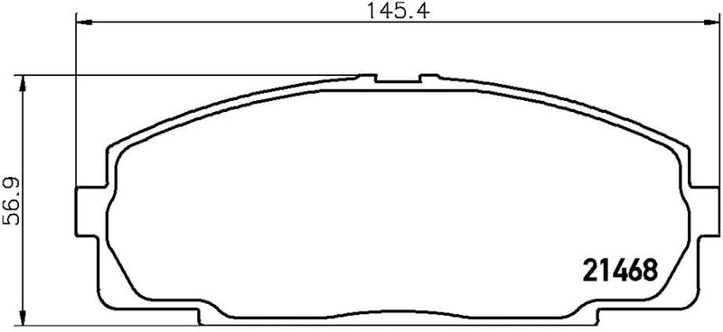 HELLA PAGID 8DB 355 016-921 Bremsbelagsatz - T3083 - Dicke/Stärke: 15.5mm - Bremssystem: Sumitomo -