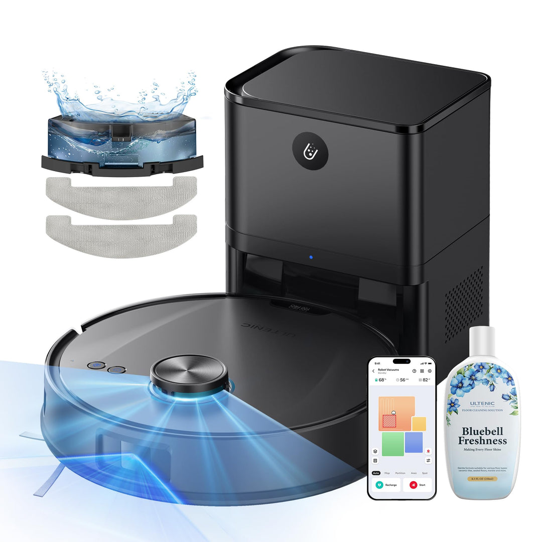 Ultenic T20 Pro Saugroboter mit Wischfunktion 8000 Pa, Staubsauger Roboter mit Absaugstation 3,5 L,