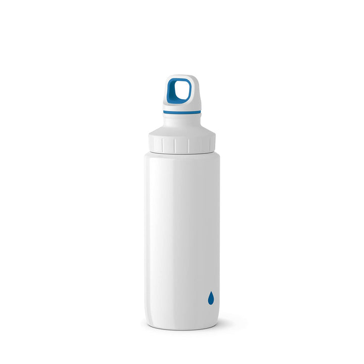 Emsa 518355 Trinkflasche Drink2Go Light Steel | 0,6 L | Edelstahl | Schraubverschluss | 100% auslauf