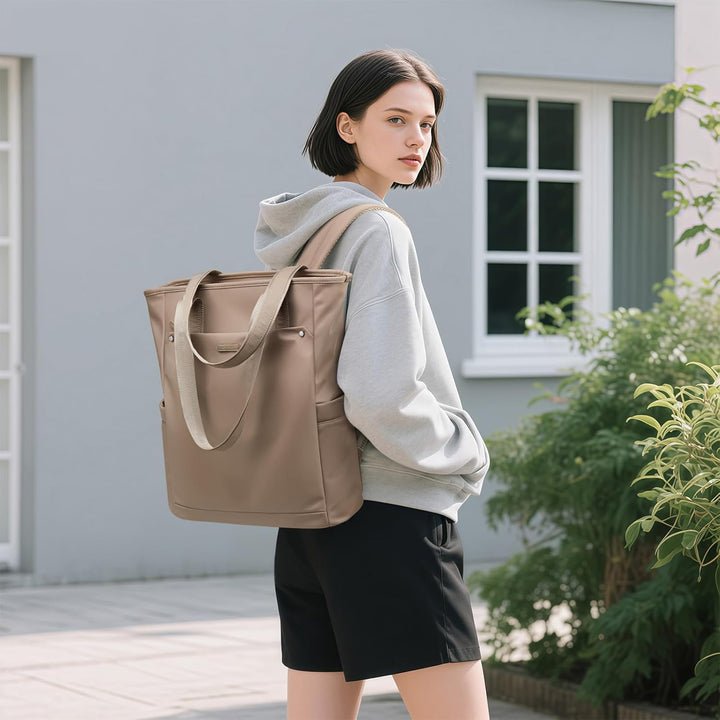 Rucksack Damen 16 Zoll, Laptop Schulrucksack Wasserdicht, Schultasche Women Elegant Tagesrucksäcke H