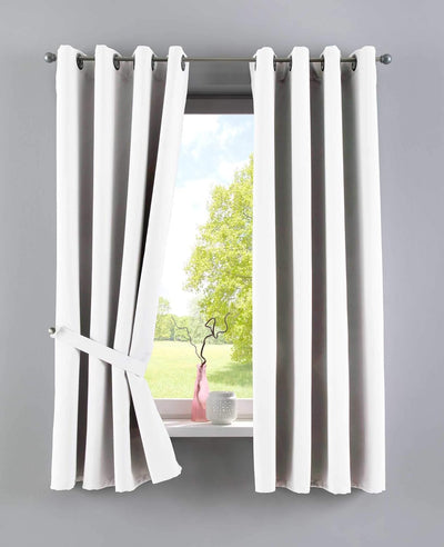 Gardinenbox Vorhänge Blickdicht »Newyork« Weiss HxB 245x140 cm 2er-Pack Thermo-Gardinen Verdunkelung