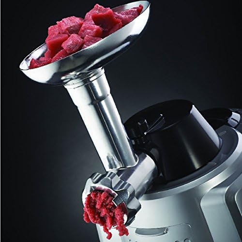 Syntrox Germany XXL 5,8 Liter Edelstahl Silber Food Processor Küchenmaschine mit tollem Zubehör