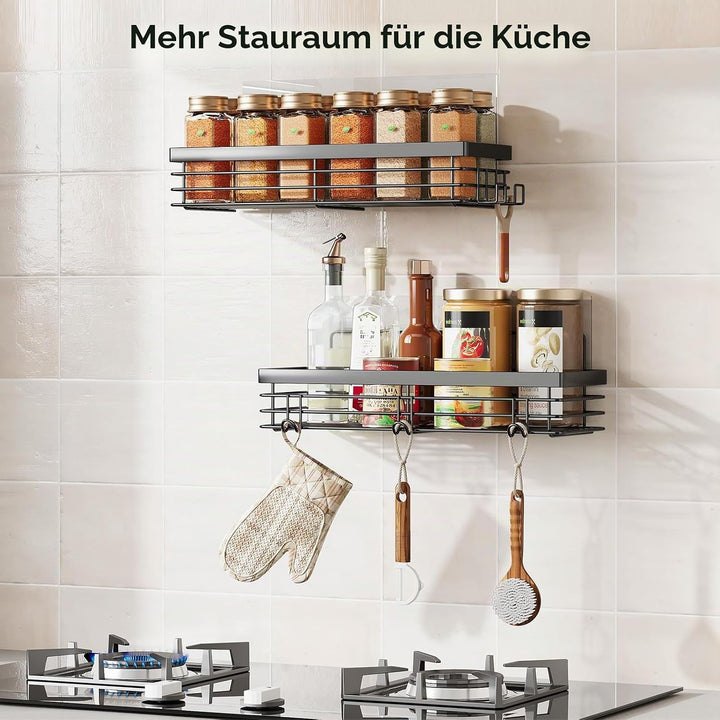 Orimade Duschablage ohne Bohren mit 5 Haken, Badezimmer duschregal ohne bohren Selbstklebend Duschab