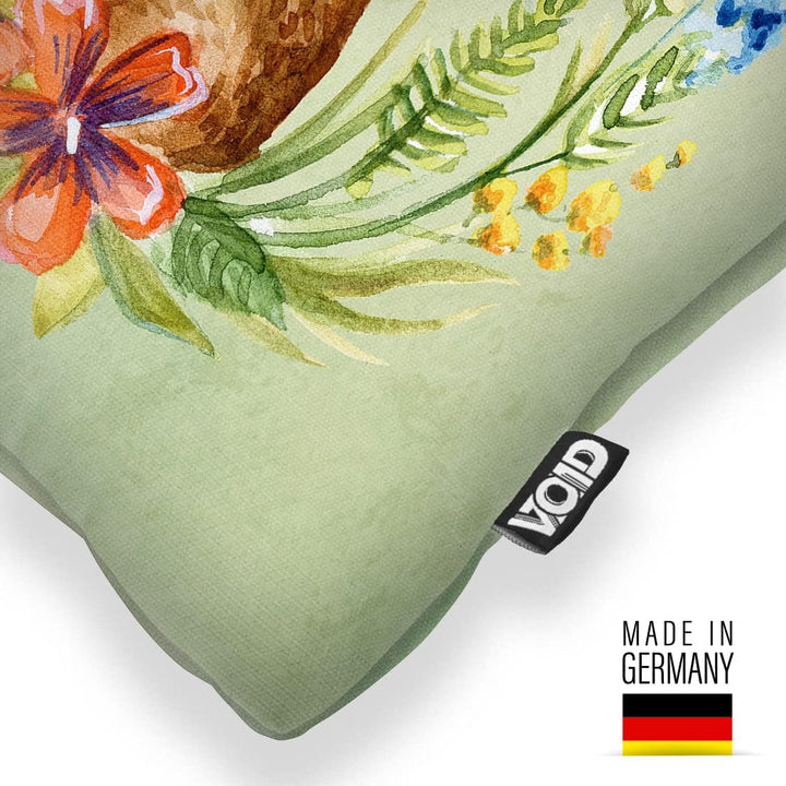 VOID Osterhase Blumenkranz 50x50 Kissenhülle Polyester Zierkissen Couchkissen Ostern Osterdeko Deko