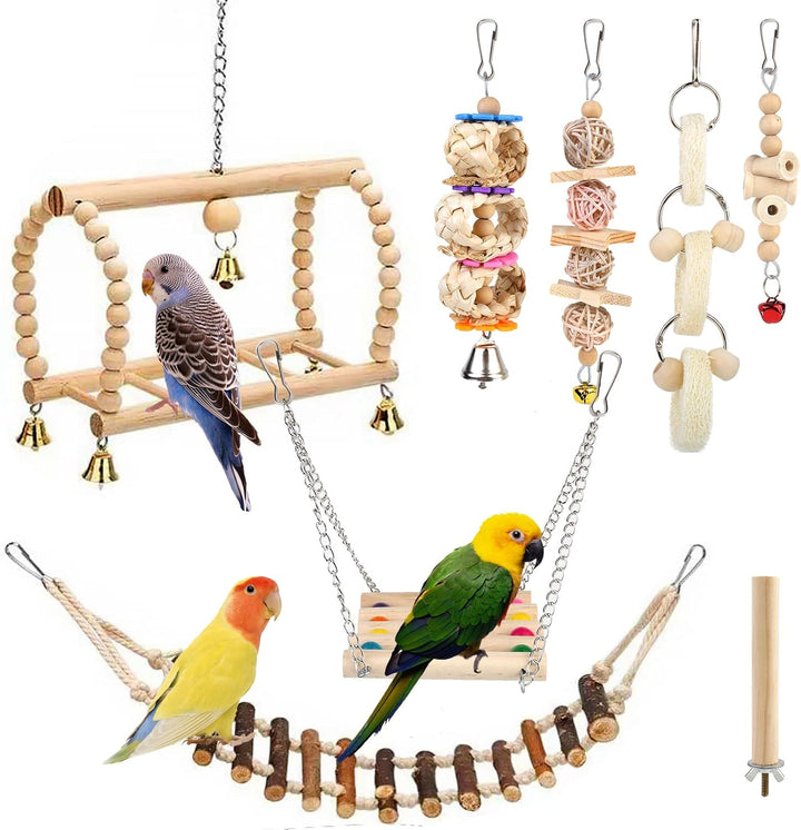 Vogelspielzeug Für Vögel, Papageienspielzeug 8 PCS, Spielzeug Vogelspielzeug Wellensittiche Vogel Fü