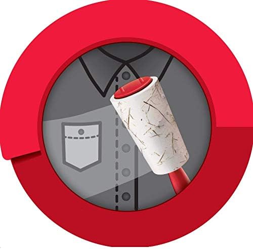 Vileda Roll, red, 30 feuilles 1 Klebebürste mit Abdeckung., 1 Klebebürste mit Abdeckung.
