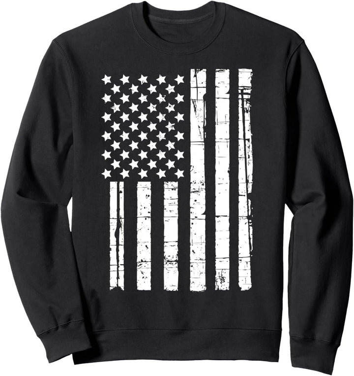 USA-Flagge im Used-Look Sweatshirt