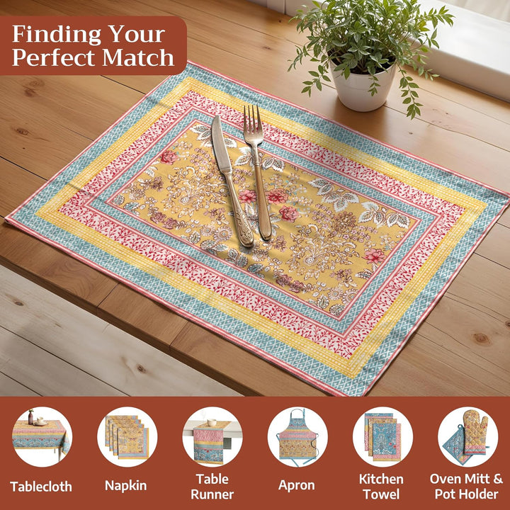 Maison d'Hermine Tischsets aus 100% Baumwolle, 4er-Set, Ostern dekorative Tischsets für Esszimmer, Z