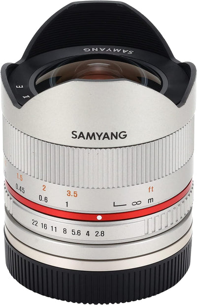 Samyang 8/2,8 Objektiv Fisheye II APS-C Sony E manueller Fokus Fotoobjektiv, Superweitwinkelobjektiv