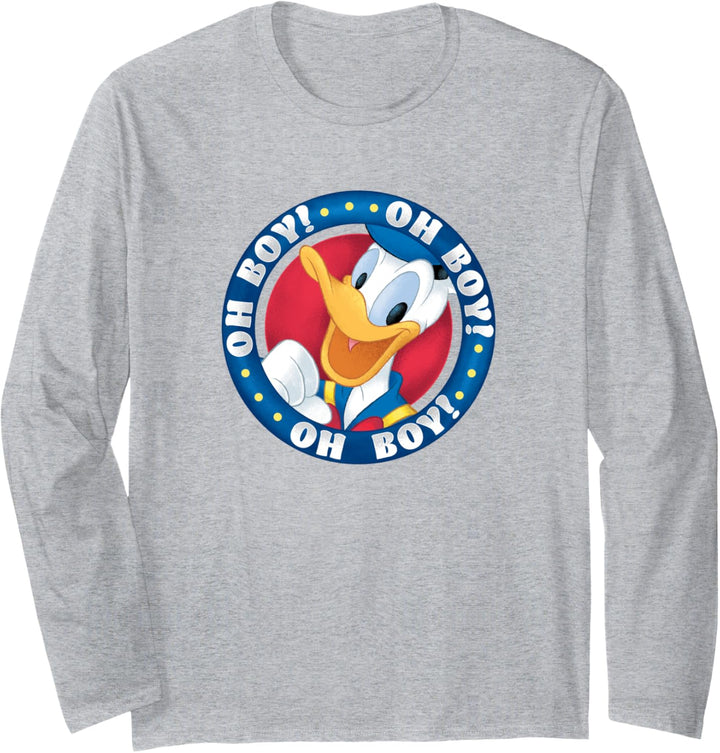 Disney Mickey And Friends Donald Duck Oh Boy Oh Boy Oh Boy Langarmshirt