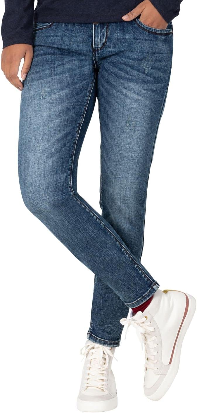 Timezone Damen Slim Enyatz Jeans 25W / 32L Blue Steel Wash, 25W / 32L Blue Steel Wash
