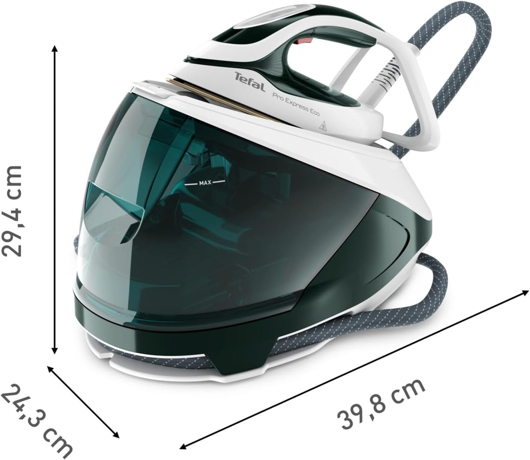 Tefal Pro Express Eco Dampfbügelstation, 2200 Watt, 7,5 bar Druck, 560 g/Min. Dampfstoss, 140 g/Min.