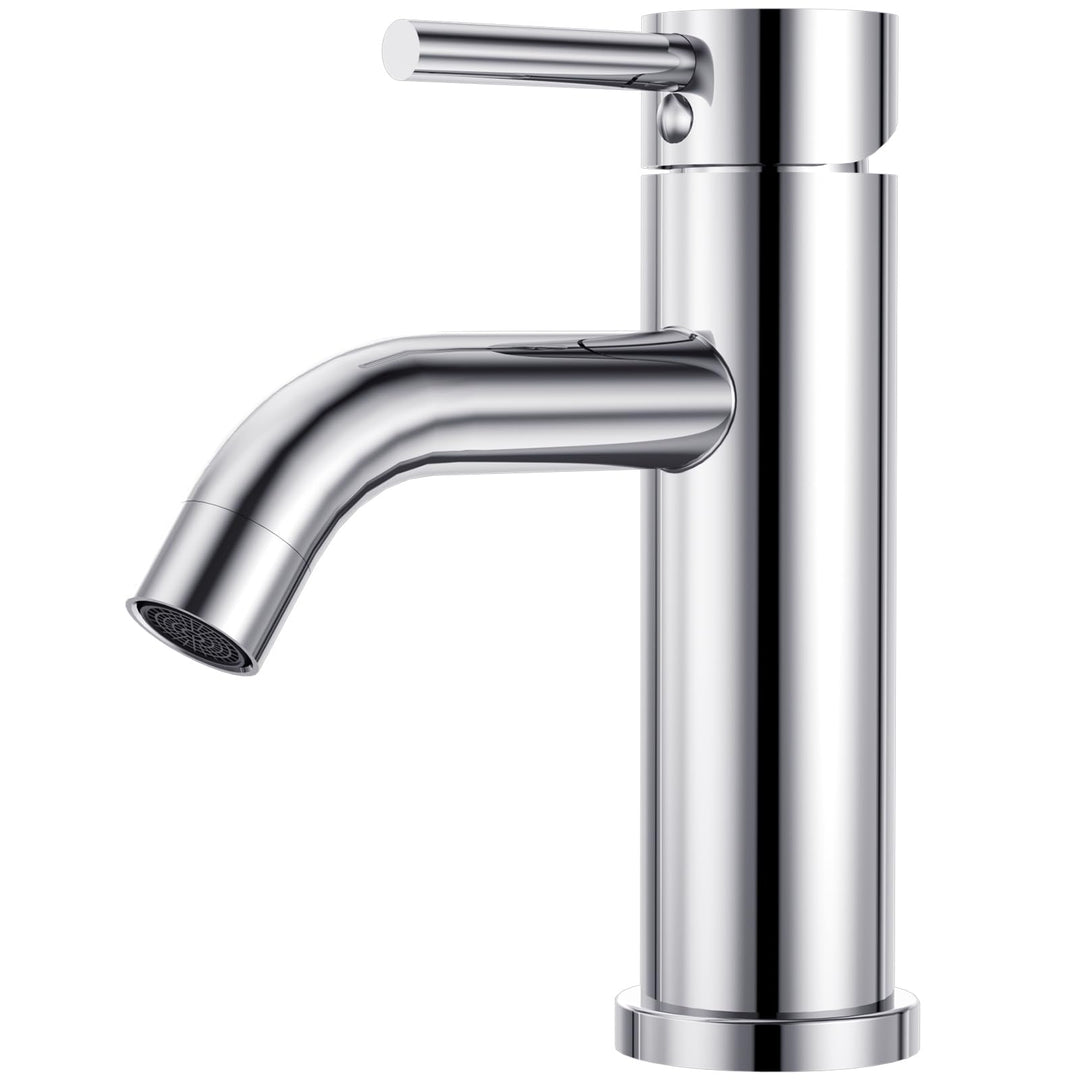 Wasserhahn Bad Mischbatterie, Waschtischarmatur mit Geräuscharmem Keramischem Ventilkern, Einhebelmi