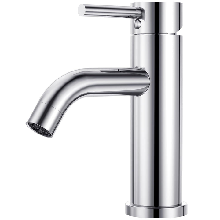Wasserhahn Bad Mischbatterie, Waschtischarmatur mit Geräuscharmem Keramischem Ventilkern, Einhebelmi