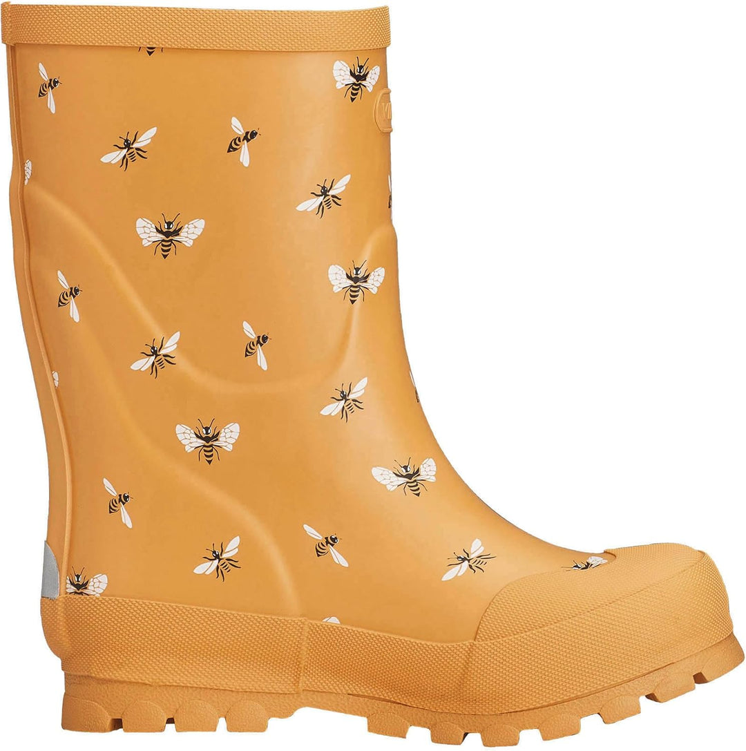 Viking Jolly Print Gummistiefel Unisex Kinder 21 EU Yellow Black, 21 EU Yellow Black
