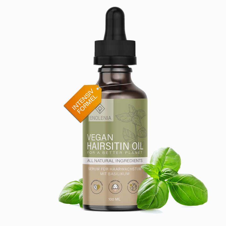 NEU: Enolenia® Hairsitin Haarwachstum Serum mit Basilikum & Rizinus, Anti Haarausfall für Männer & F