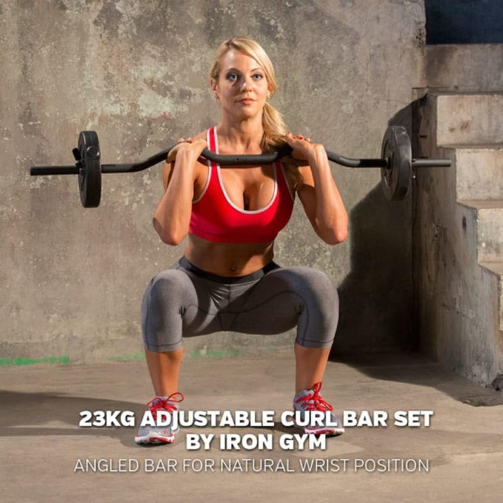 Langhantel Curl Iron Gym inkl. Gewichte Langhantelstange Gewichte Gewichtsscheiben Hantelscheiben