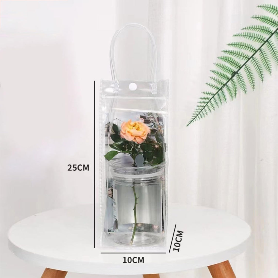 10 Stück Transparente Flaschenkühler, Flaschenkühler Ice Bag, PVC Champagner Eisbeutel, Wein Ice Bag