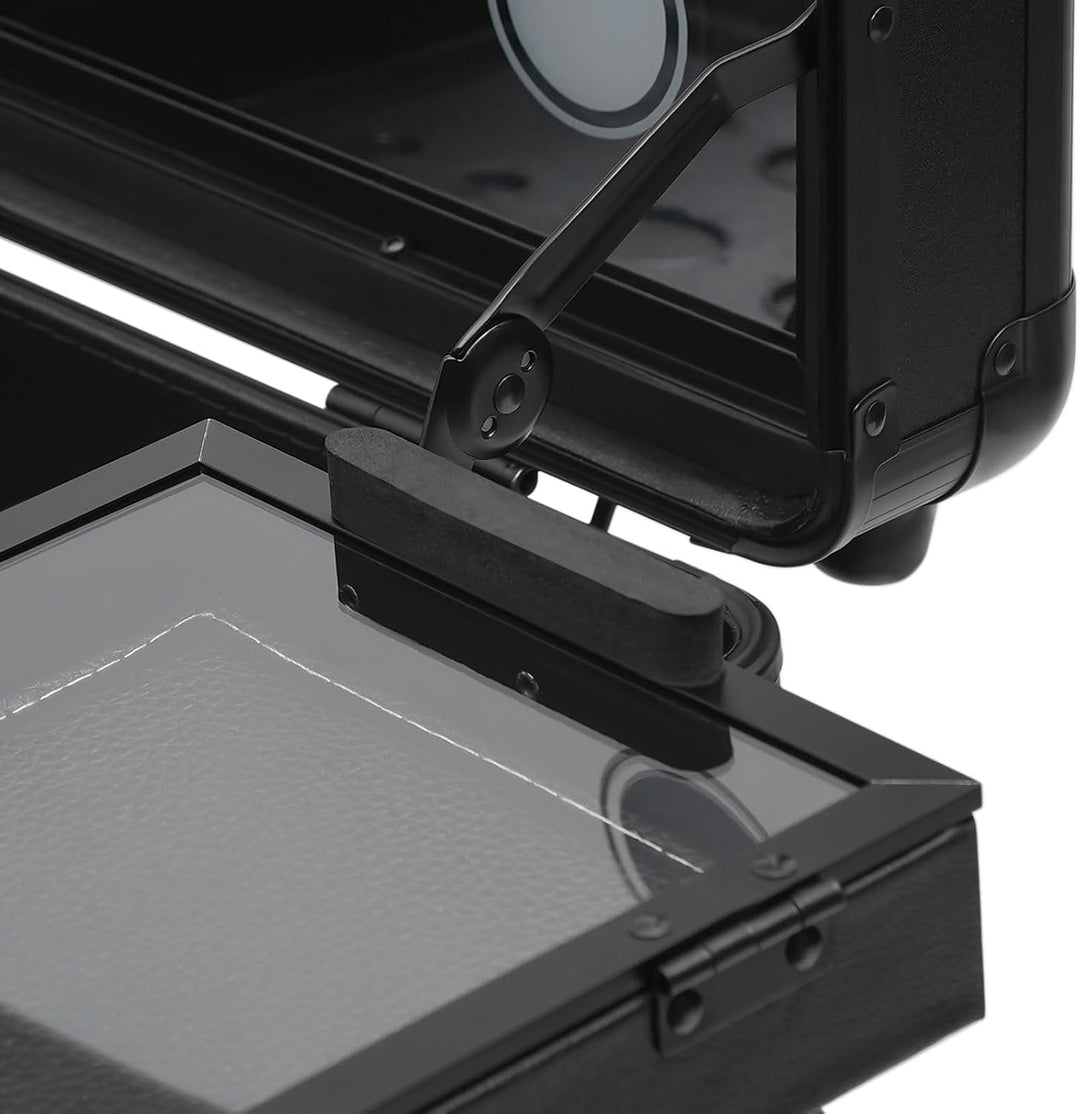 Kosmetikkoffer Trolley Kosmetikspiegel mit Licht | Schminkkoffer mit Rollen,Make-up Koffer mit Faltb