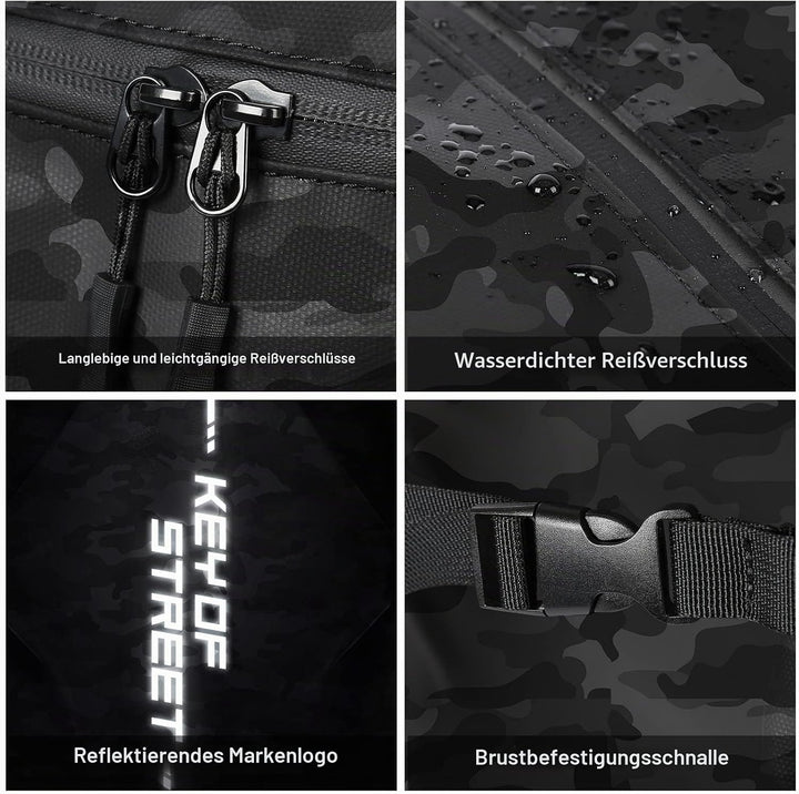 Motorradrucksäcke für Herren, wasserdichter Helmrucksack, Motorradzubehör, Laptoptaschen, Reiserucks