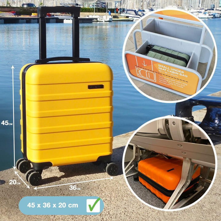 Cabin Max Anode 30L 45x36x20 cm Handgepäck Koffer – leicht, Hartschale, 4 Räder, Leichtes Handgepäck