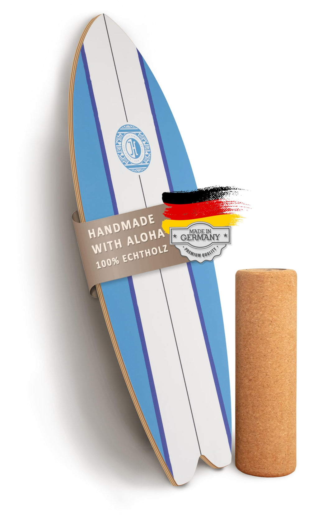 JUCKER HAWAII Balanceboards - Das Original aus Echtholz mit Korkrolle - Balance Board & Indoor Surfb