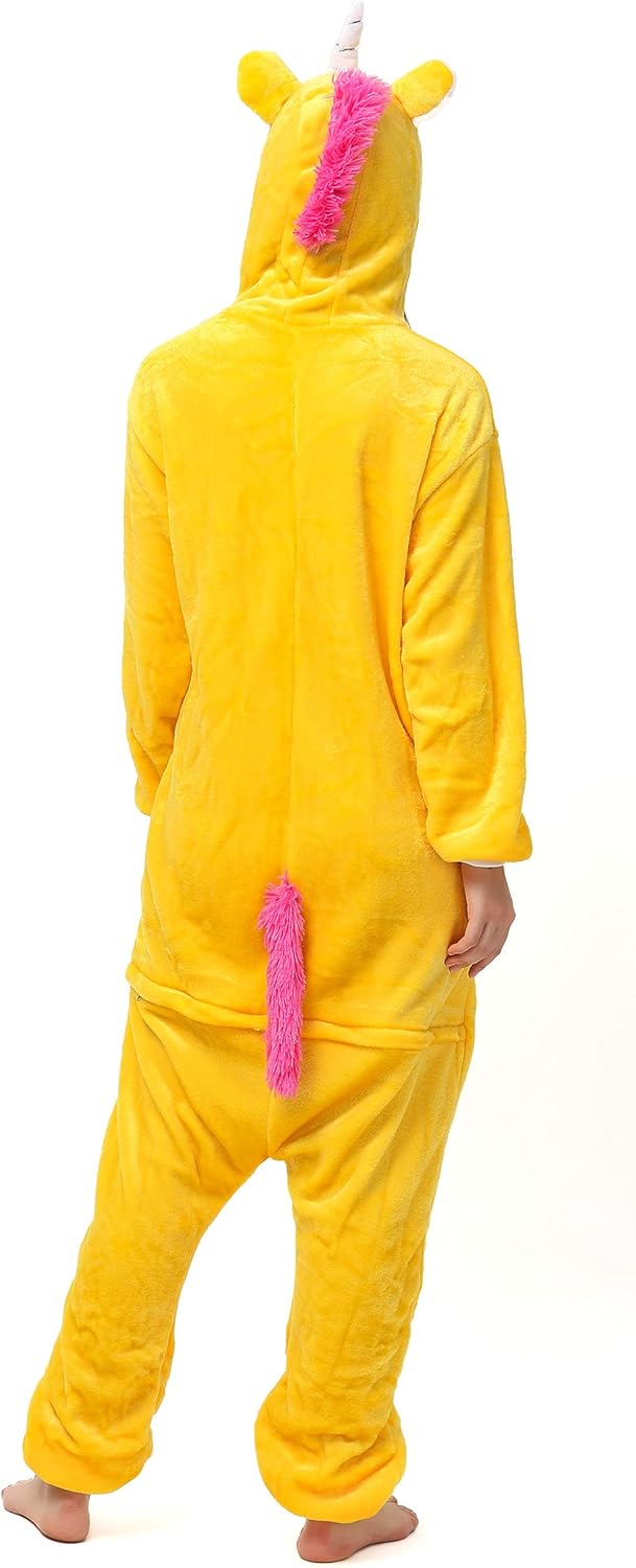 Flauschige Einhorn Kostüme Onesies Kigurumis für 145-185cm Körpergrösse (Erwachesene, Damen, Herren,