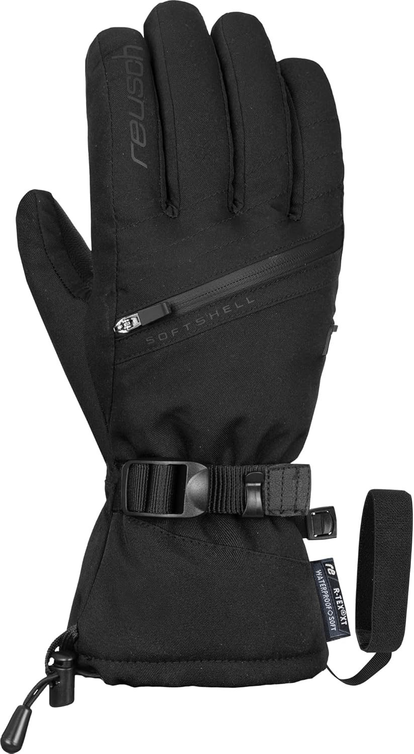 Reusch Damen Handschuhe Demi R-tex Xt Extra Warm, Wasserdicht, Atmungsaktiv 7.5 Schwarz, 7.5 Schwarz
