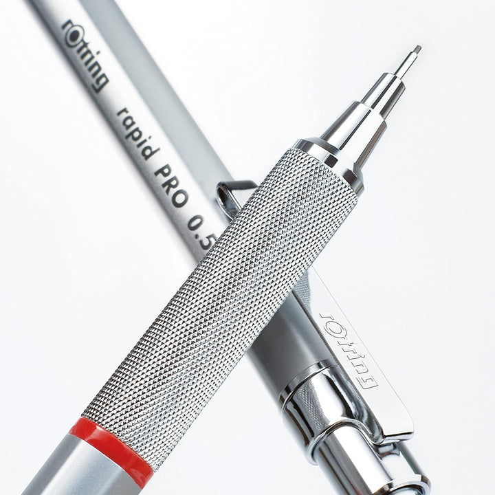 rOtring Rapid PRO Druckbleistift | 0,5 mm | Silberfarbener Schaft 0,5 mm Single Silber, 0,5 mm Singl