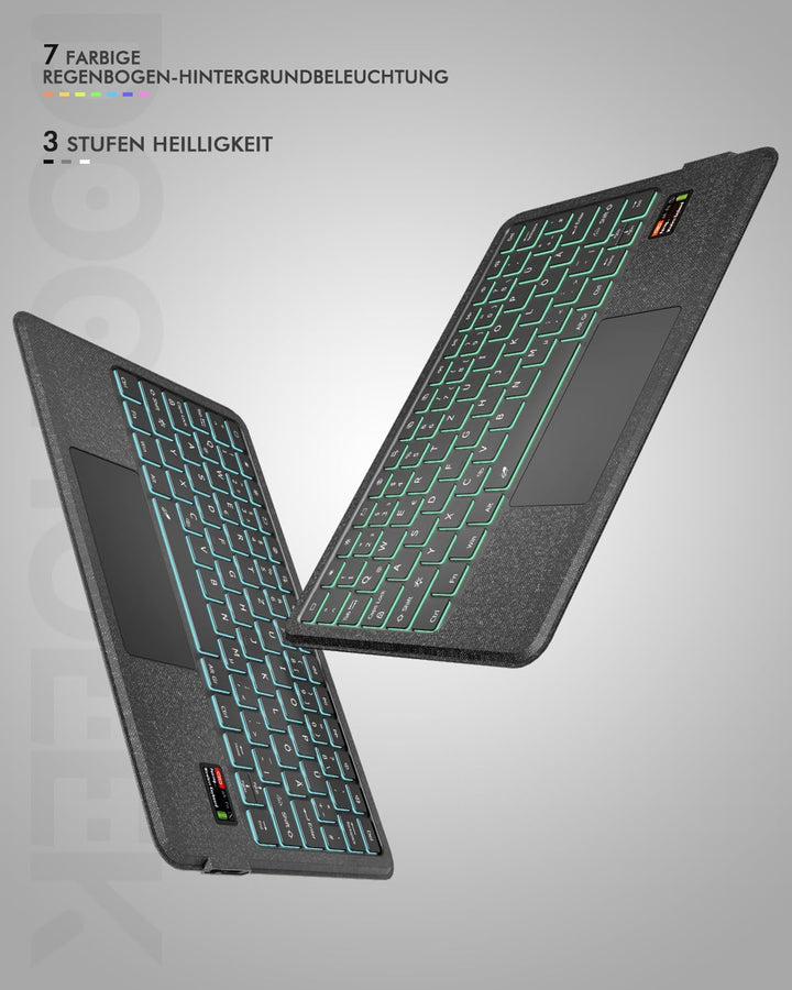 Doohoeek Tastatur Hülle mit LCD-Display für Samsung Galaxy Tab S11 2025 11 Zoll(SM-X730/736B) – Abne